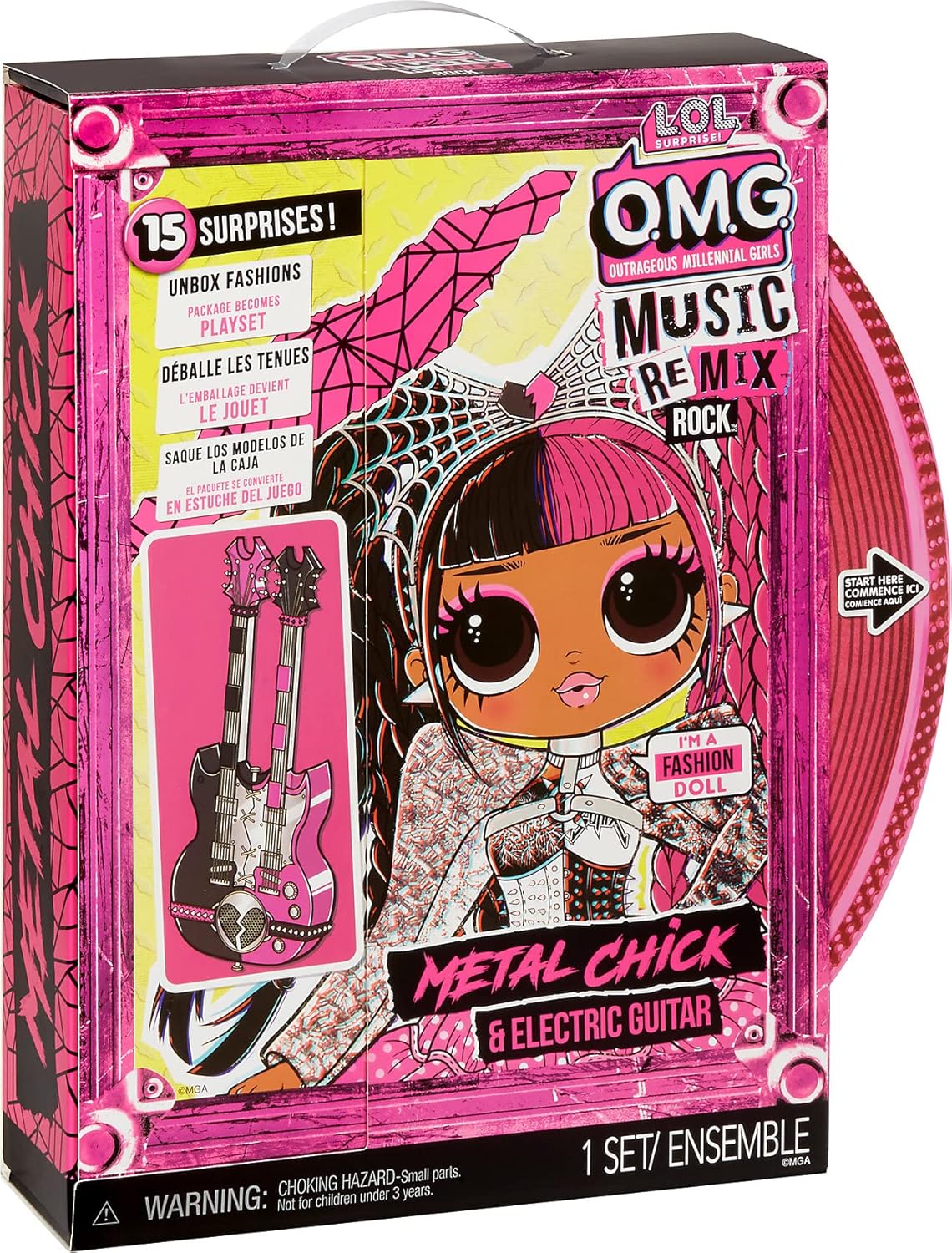 LOL Surprise OMG Remix Rock Metal Chick Fashion Doll with 15 Surprises