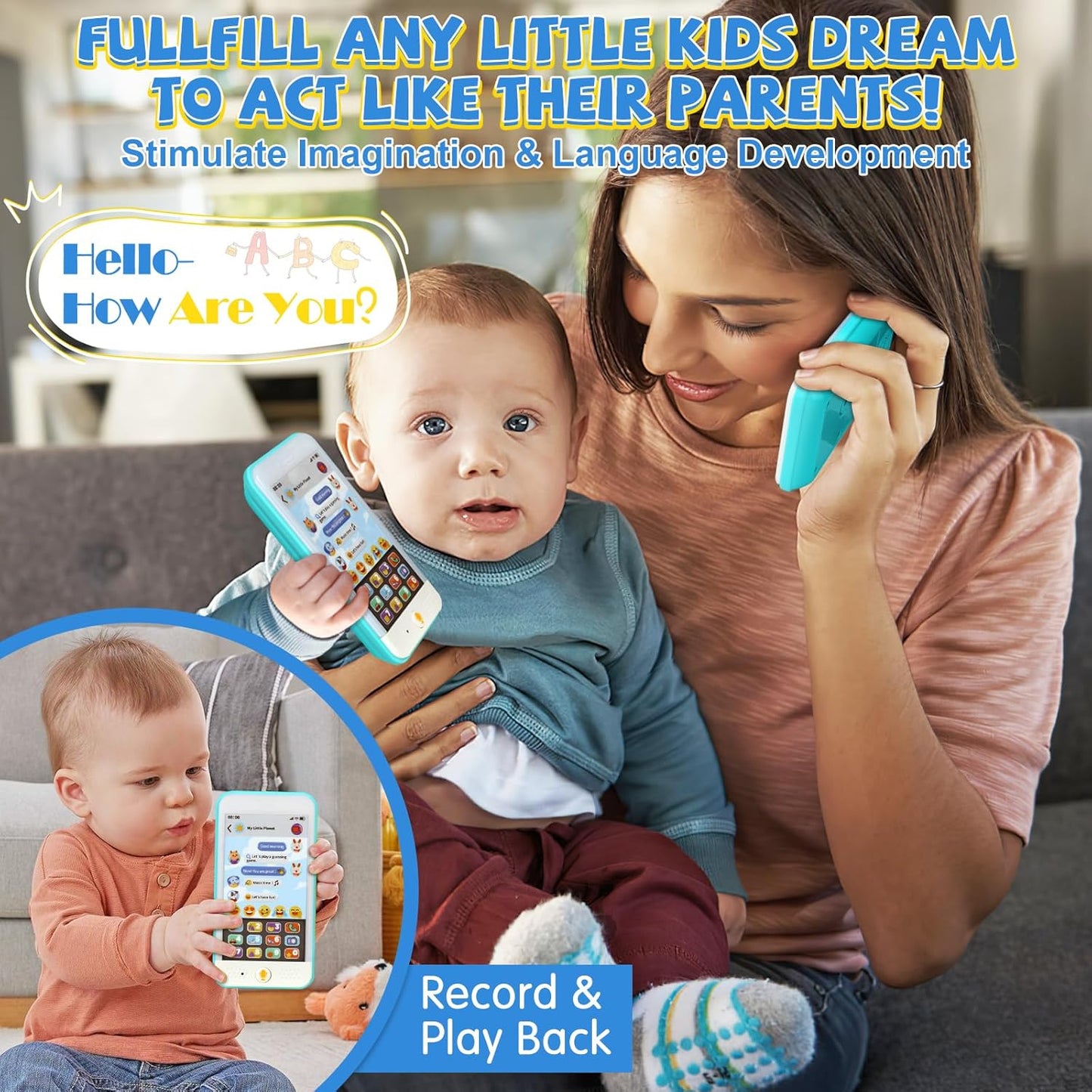 Hola multifunction early education toy  phone
