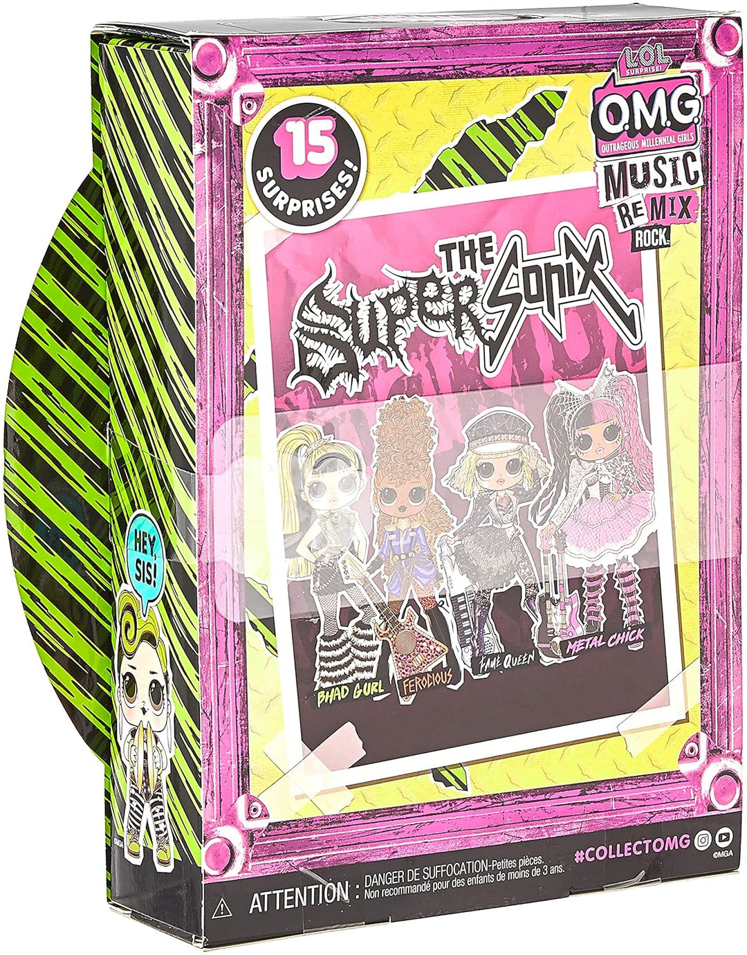 L.O.L. Surprise! OMG Remix Rock Bhad Gurl Fashion Doll with 15 Surprises