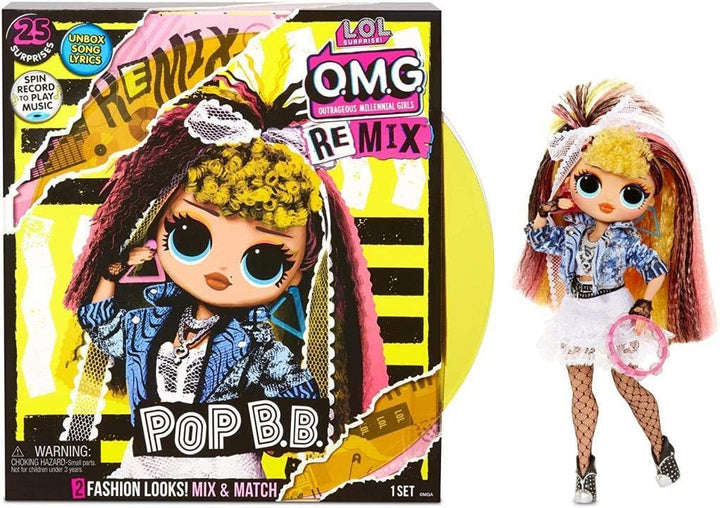 L.O.L. Surprise! Remix Pop B.B. Fashion Doll with Music, Extra Outfit, and 25 Accessories