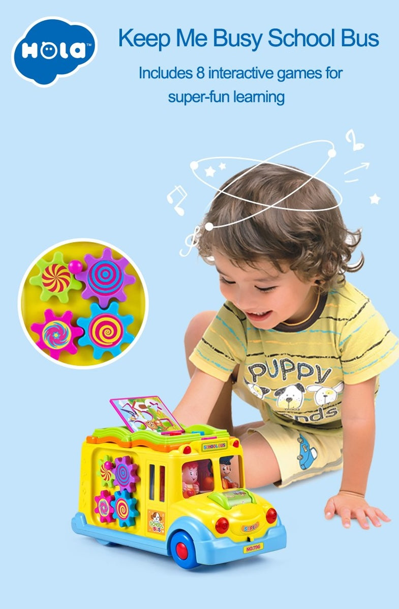 Hola Keep Me Busy School Bus , Educational toy
