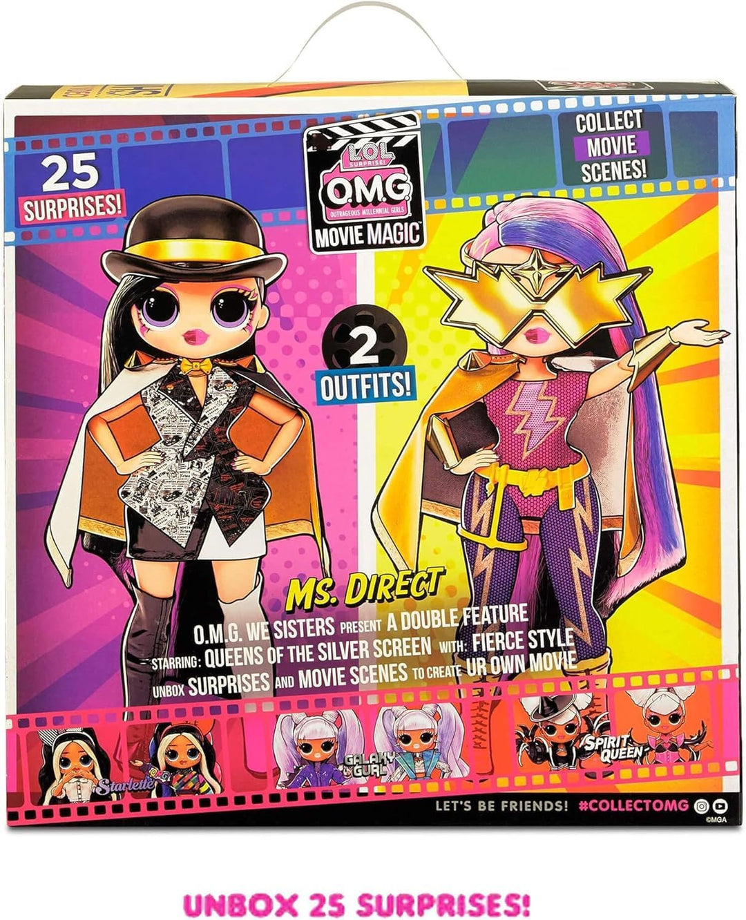 L.O.L. Surprise! OMG Movie Magic Ms. Direct Fashion Doll with 25 Surprises