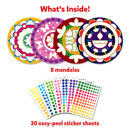 Dot it! - Mandala Art | No Mess Sticker Art(pack of 5)
