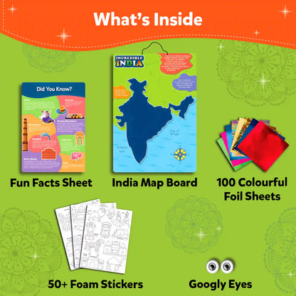 SKILLMATICS Foil Fun Incredible India | No Mess Art Kit (Ages 4-12)