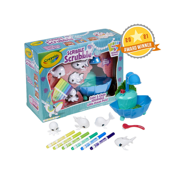 CRAYOLA Scribble Scrubbie Pets Blue Lagoon Playset