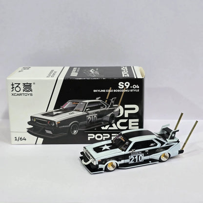 POP RACE S9-04 SKYLINE C2IO BOSOZOKU STYLE 1:64 SCALE DIECASTMODEL