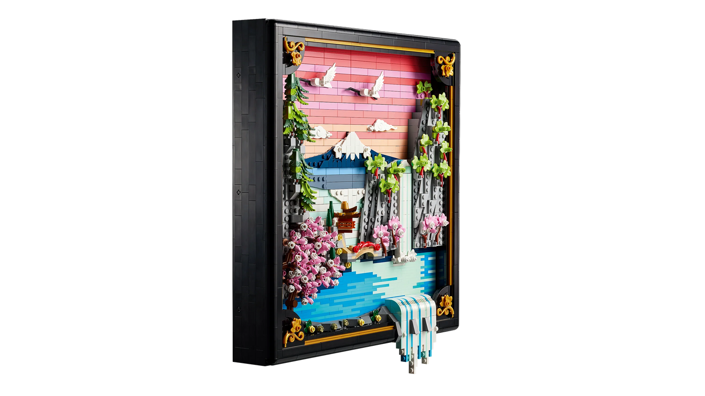 LEGO Art Japanese Cherry Blossom Landscape Wall Art 31218