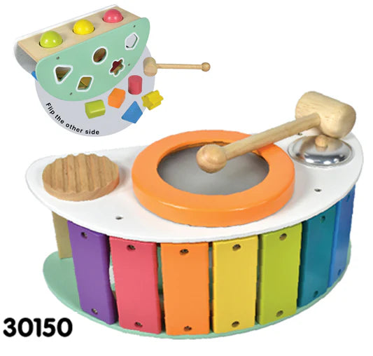 Wooden Rock and Learn bench