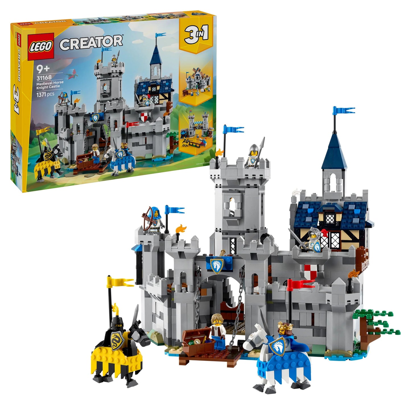 Creator 3in1 Medieval Horse Knight Castle 31168 Building Kit