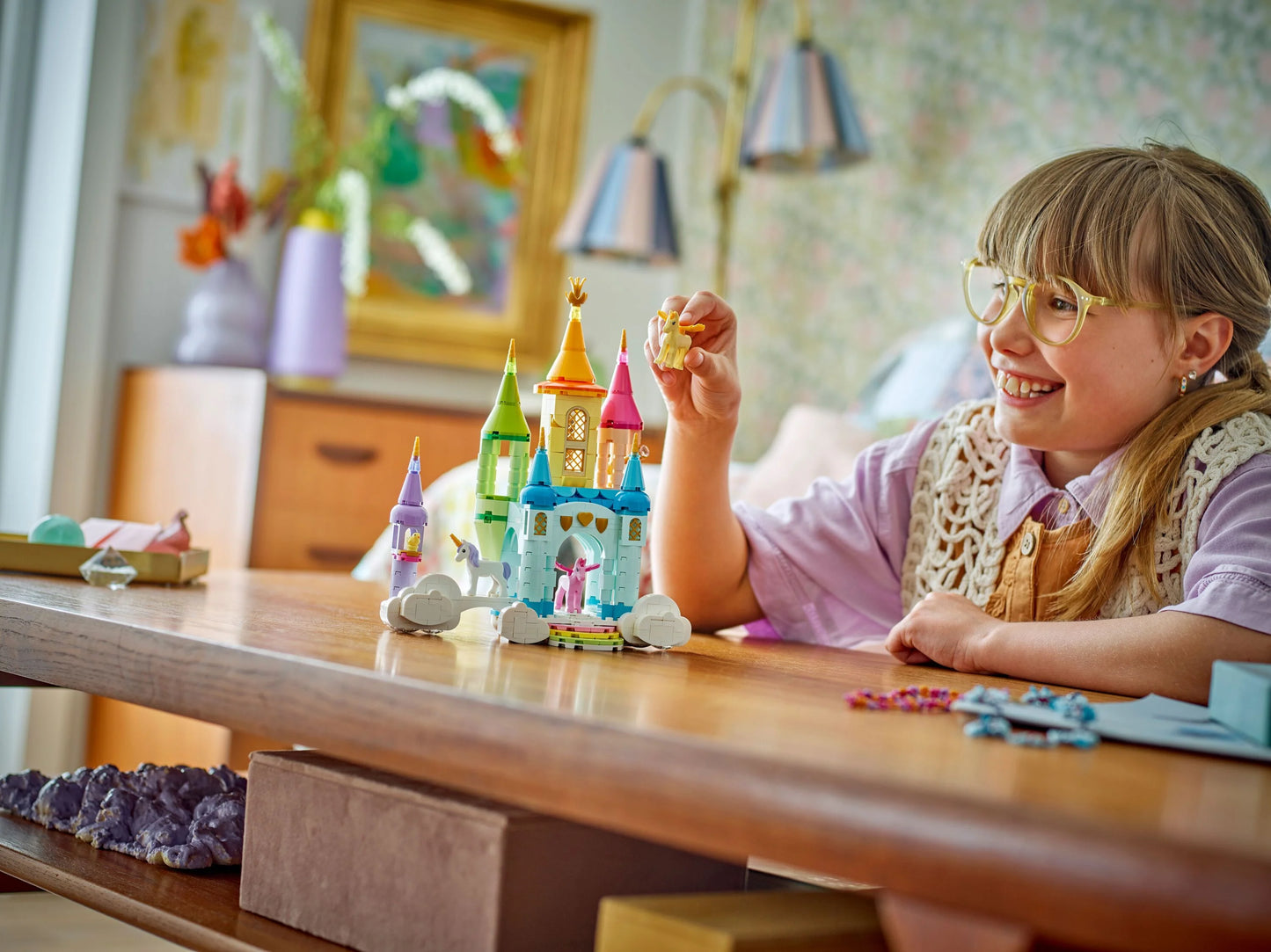 Creator 3in1 Unicorn Castle Toy Animals and Room Decor 31175 Building Kit