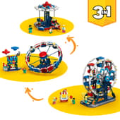 LEGO 31389 Iconic Ferris Wheel – Creator 3-in-1 Amusement Park Set, 916 Pieces
