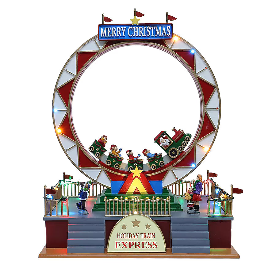 Holiday Train Express Musical Christmas Village with LED Lights & Moving Train