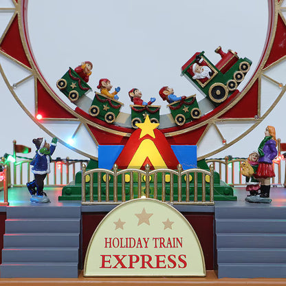 Holiday Train Express Musical Christmas Village with LED Lights & Moving Train