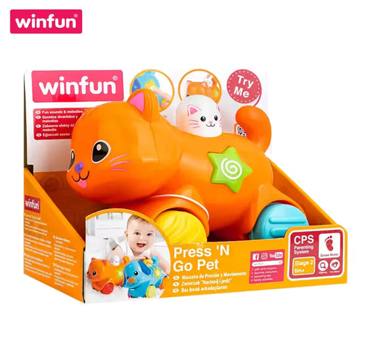 Winfun Press N Go Pet Kitten, 6M+