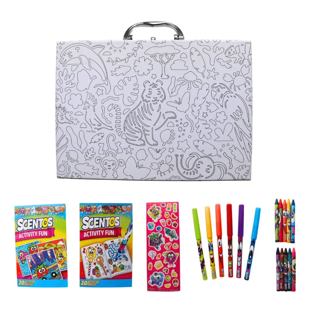 Scentos Colour-In Mini Case Mega Colouring (PACK OF 6)