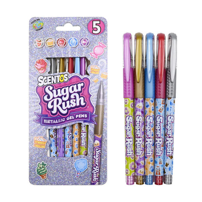 SUGAR RUSH 5 METALLIC GEL PENS (PACK OF 12)