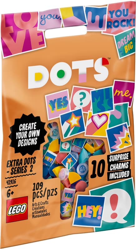 LEGO DOTS 41916 Extra DOTS Series 2 Creative Tile Accessory Pack, 109 Pieces, Ages 6+