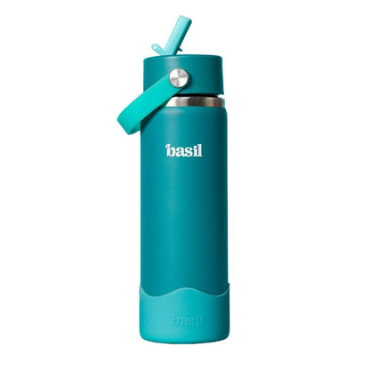 Basil HydraRush 600ml Insulated Stainless Steel Bottle – Kids Wide-Mouth Water Bottle