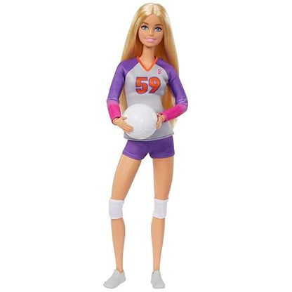 Barbie Doll & Accessories, Made to Move™ Career Volleyball Player Doll with Uniform and Ball