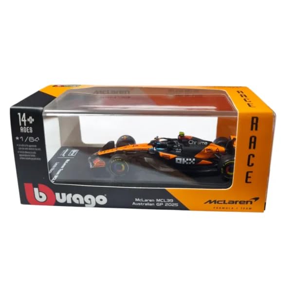 Bburago 1/64 Mclaren MCL39 4 Lando Norris Formula 1 Model 28-58007N