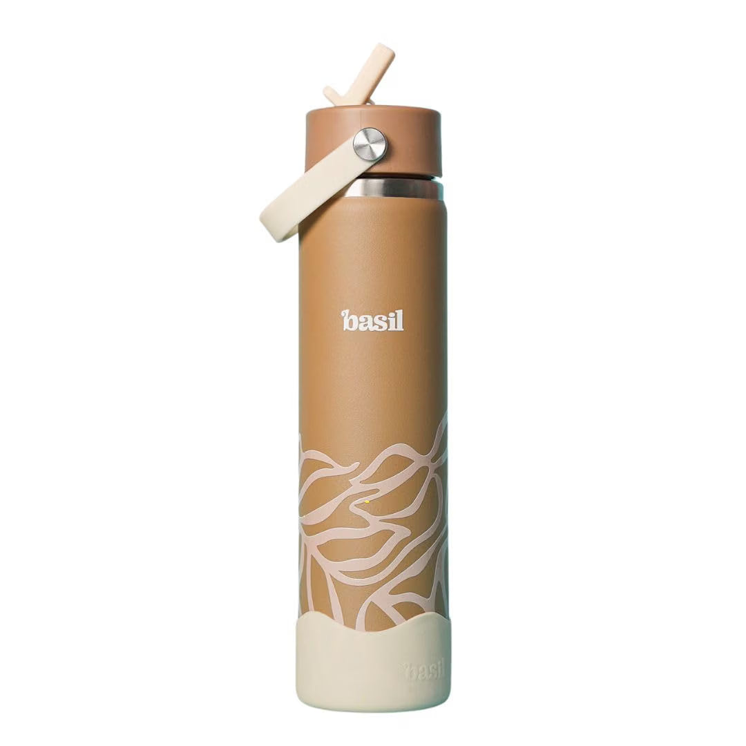 Basil HydraFizz 800ml Insulated Stainless Steel Sipper Bottle – Leakproof with Carry Handle