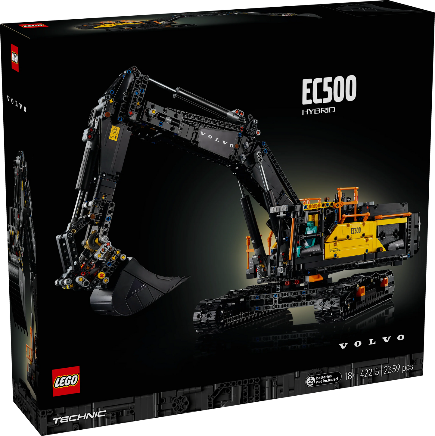 Technic Volvo EC500 Hybrid Excavator Set, Gift for Adults 42215 Building Kit