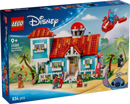 LEGO Disney Lilo and Stitch Beach House Building Kit Playset 43268