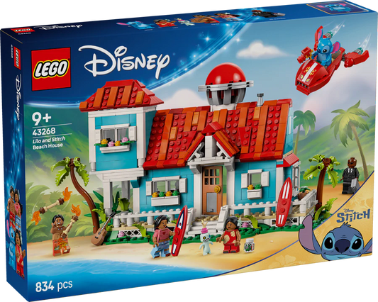 LEGO Disney Lilo and Stitch Beach House Building Kit Playset 43268