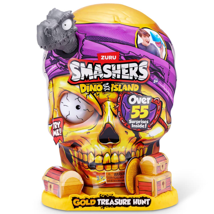 ZURU Smashers Dino Island Gold Treasure Hunt – Dinosaur Surprise Adventure Toy