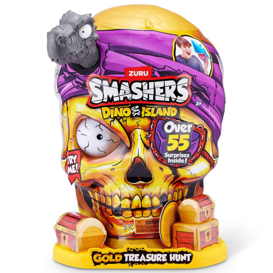 ZURU Smashers Dino Island Gold Treasure Hunt – Dinosaur Surprise Adventure Toy