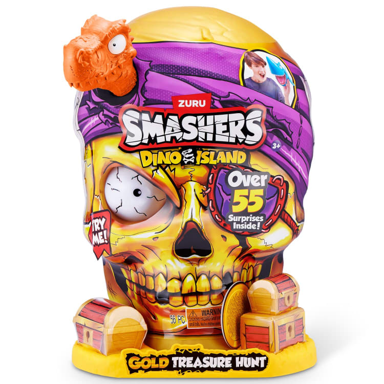 ZURU Smashers Dino Island Gold Treasure Hunt – Dinosaur Surprise Adventure Toy