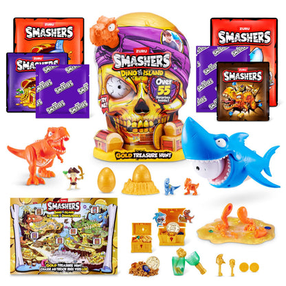 ZURU Smashers Dino Island Gold Treasure Hunt – Dinosaur Surprise Adventure Toy