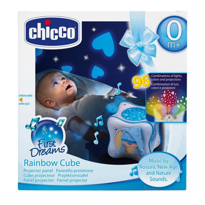 Chicco First Dreams Rainbow Cube Projector with Music & Plush Toy for Newborn Baby
