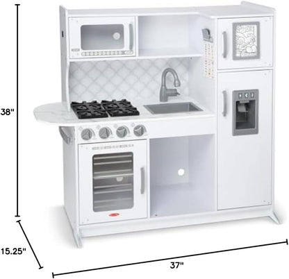 Melissa & Doug Wooden Chef’s Pretend Play Toy Kitchen With “Ice” Cube Dispenser