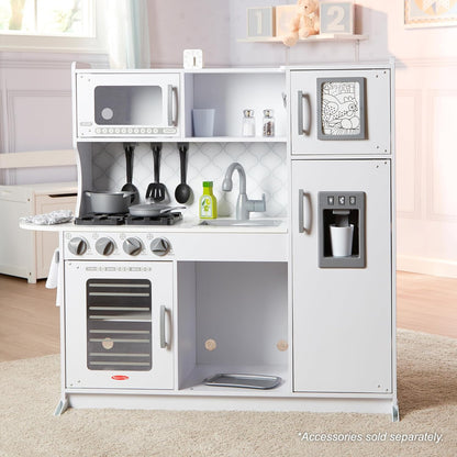 Melissa & Doug Wooden Chef’s Pretend Play Toy Kitchen With “Ice” Cube Dispenser