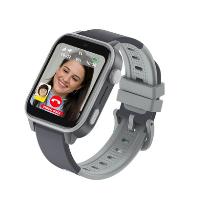 SPIKY Gnome 4G Calling Waterproof Kids Smartwatch |GPS Tracking, Video Call, Calling Watch, Games, Geo-Fencing, SOS - BLACK