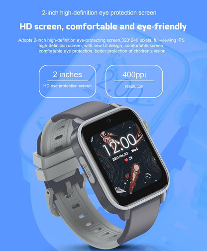 SPIKY Gnome 4G Calling Waterproof Kids Smartwatch |GPS Tracking, Video Call, Calling Watch, Games, Geo-Fencing, SOS - BLACK