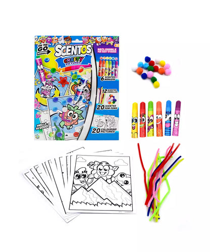 Scentos On The Go Crafty Pictures Activity Set (PACK OF 12)