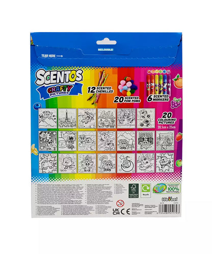 Scentos On The Go Crafty Pictures Activity Set (PACK OF 12)