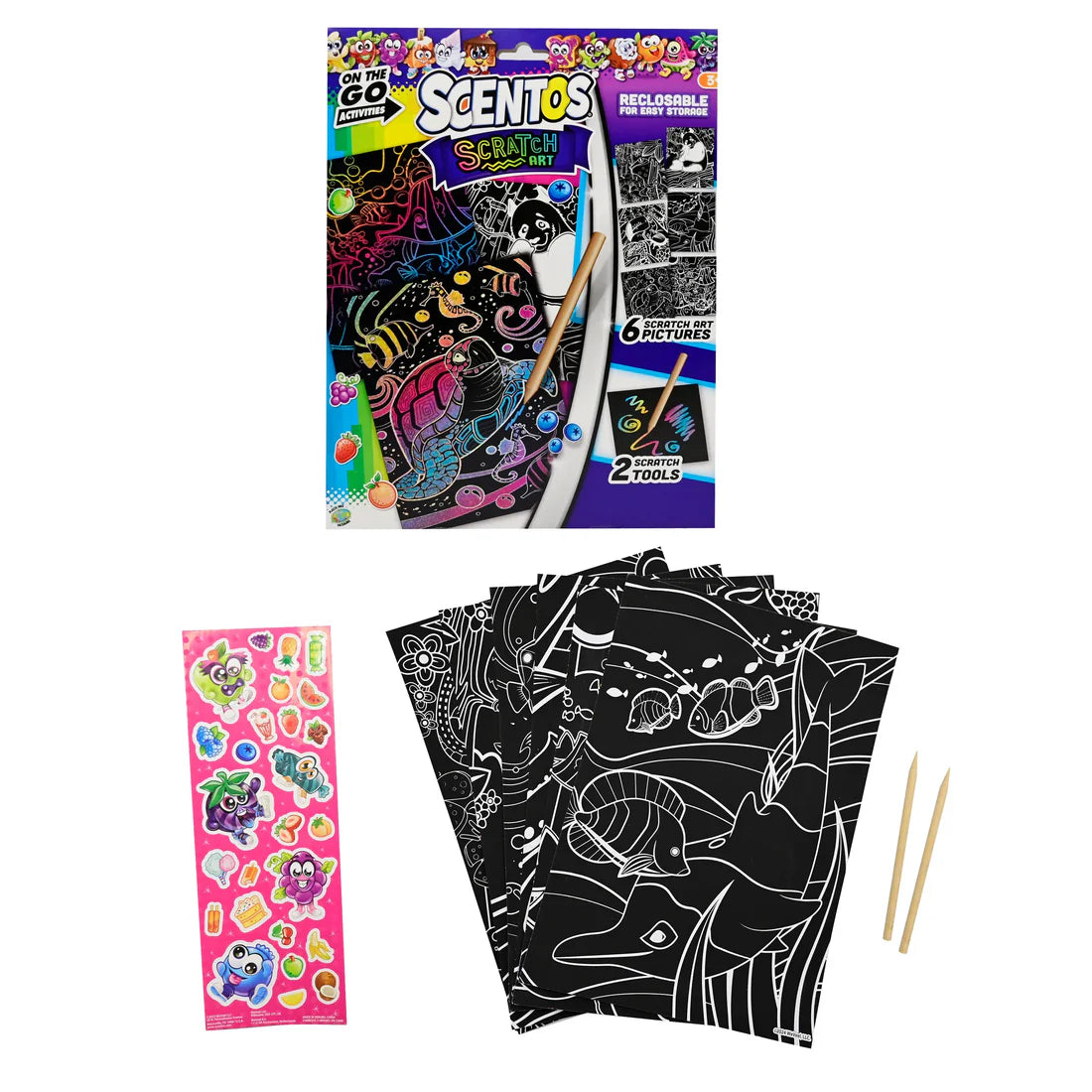 Scentos On The Go Scratch Art (PACK OF 12)