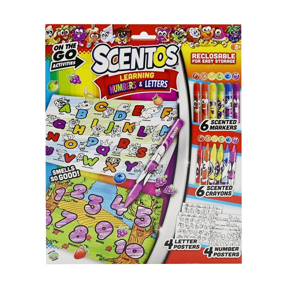 Scentos On The Go Learning Numbers & Letters (PACK OF 12)