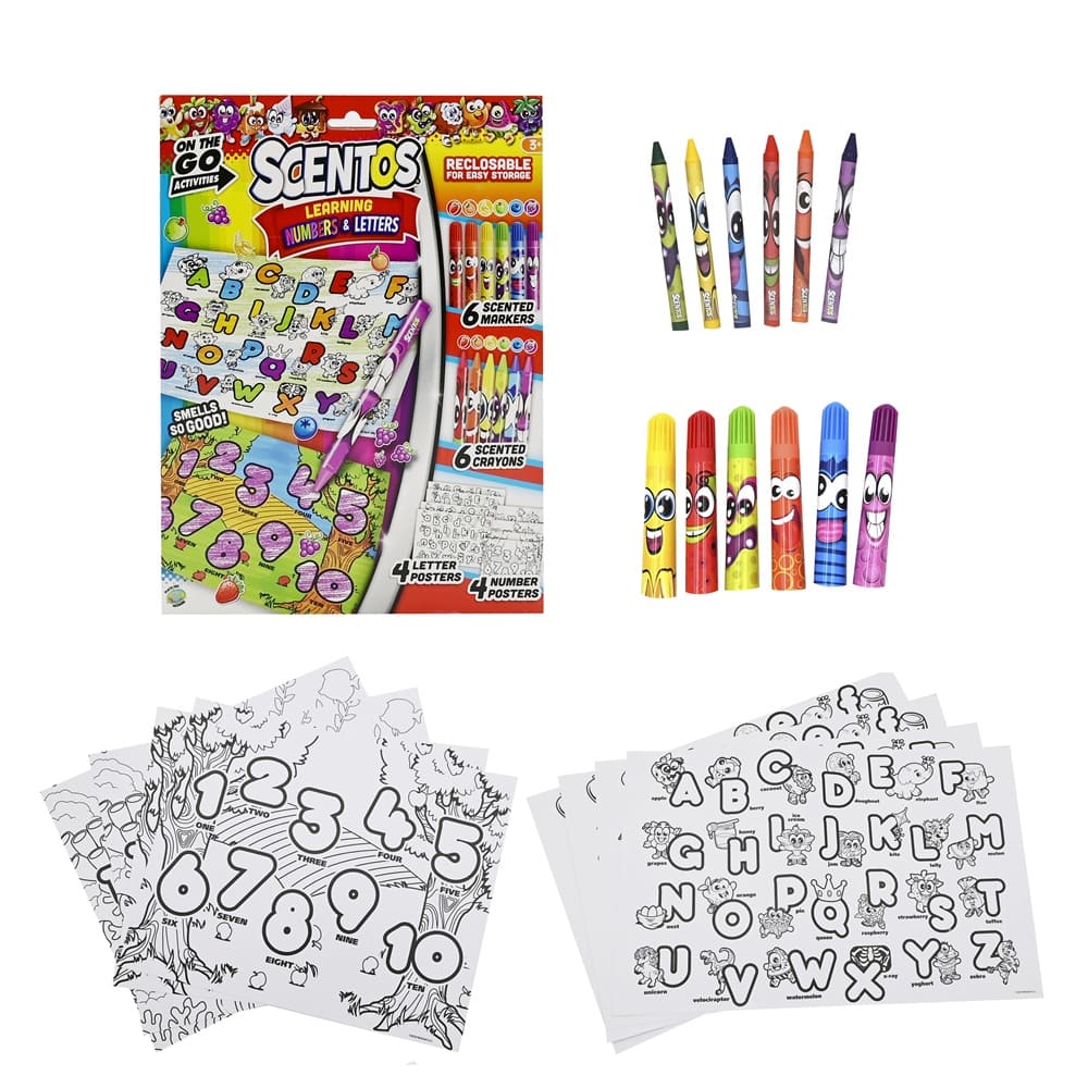 Scentos On The Go Learning Numbers & Letters (PACK OF 12)