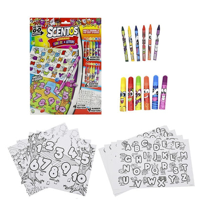 Scentos On The Go Learning Numbers & Letters (PACK OF 12)