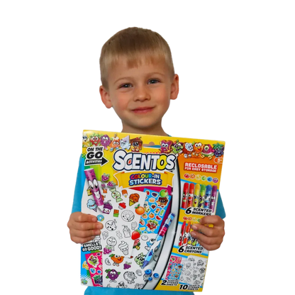 Scentos On The Go Colour In Stickers (PACK OF 12)