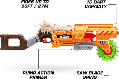 XSHOT Insanity HorrorFire Doomsday by Zuru with 16 Darts, Air Pocket Technology Darts and Dart Storage