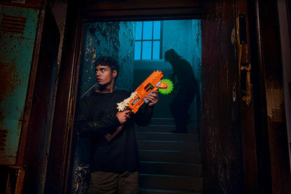 XSHOT Insanity HorrorFire Doomsday by Zuru with 16 Darts, Air Pocket Technology Darts and Dart Storage