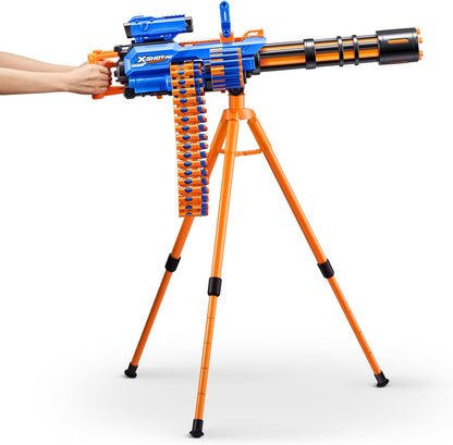 X-Shot Insanity Motorized Rage Fire by ZURU 72 Darts, Air Pocket Technology Darts, Dart Storage, Blasting Power, Auto Feeding Belt, Tripod & Scope