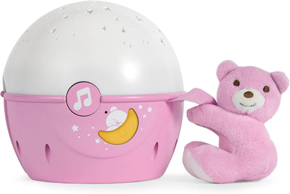 Chicco First Dreams Next2Stars Cot Projector with Music & Plush Toy for Newborn Baby