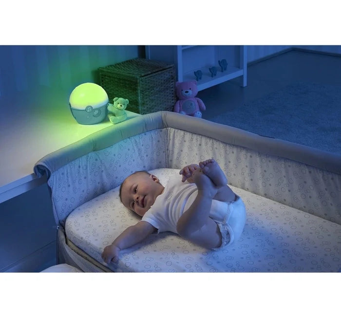 Chicco First Dreams Next2Stars Cot Projector with Music & Plush Toy for Newborn Baby