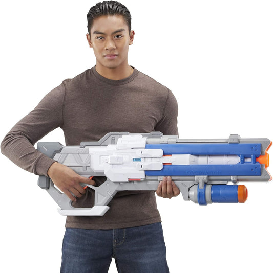 NERF Overwatch Soldier: 76 Rival Blaster -- Fully Motorized, Lights, Recoil Action, 30 Overwatch Rival Rounds